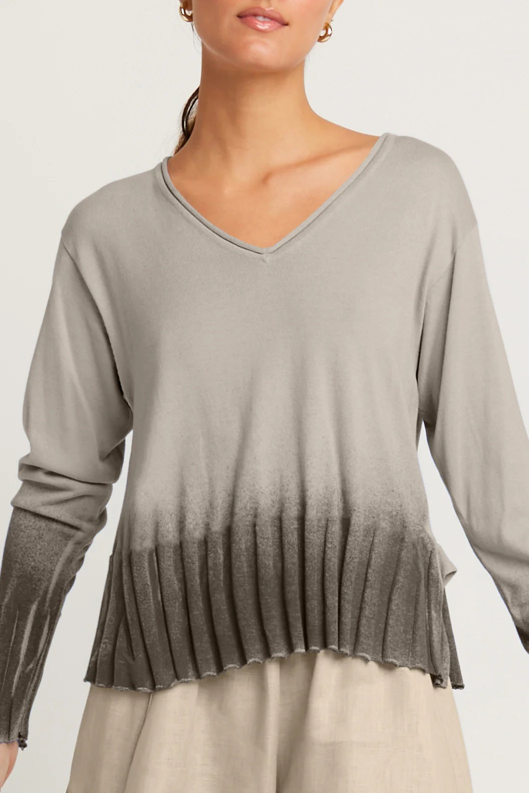 Pima Cotton Faded Glory Sweater Titanium Obsidian