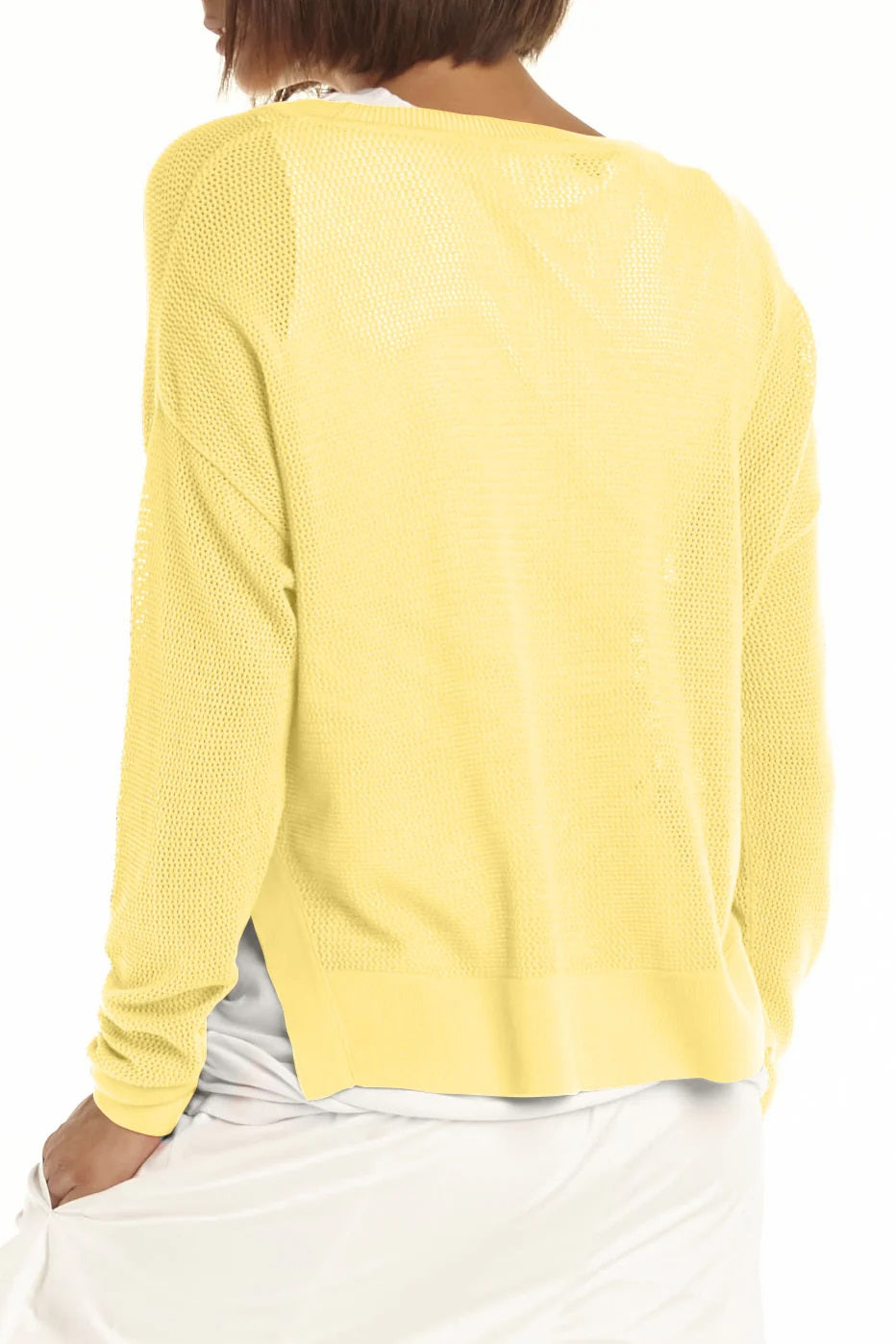 Pima Cotton Mini Seed Stitch Top Chartreuse