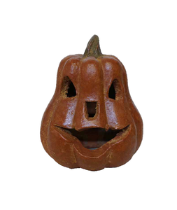 Pottery Patch Squatty Pumpkin Mini Tealight Lantern