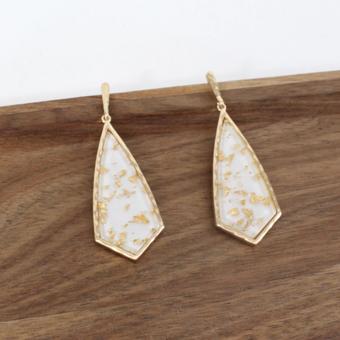 Gold Foil Filled Plate Earrings