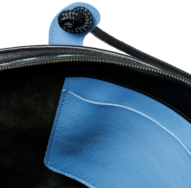 Project Dyad's Emele Bag Black and Sky Blue