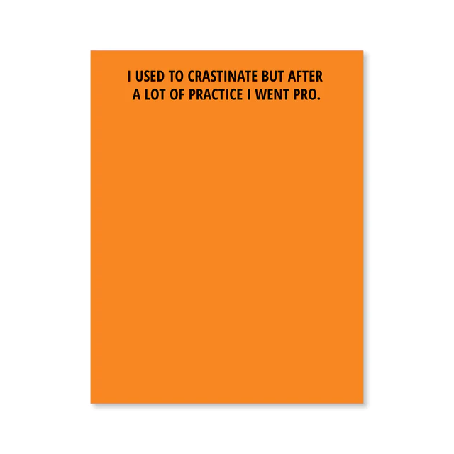 Crastinate Notepad / Orange