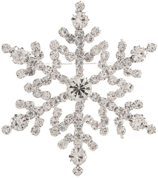 Clear Crystal Snowflake Pin