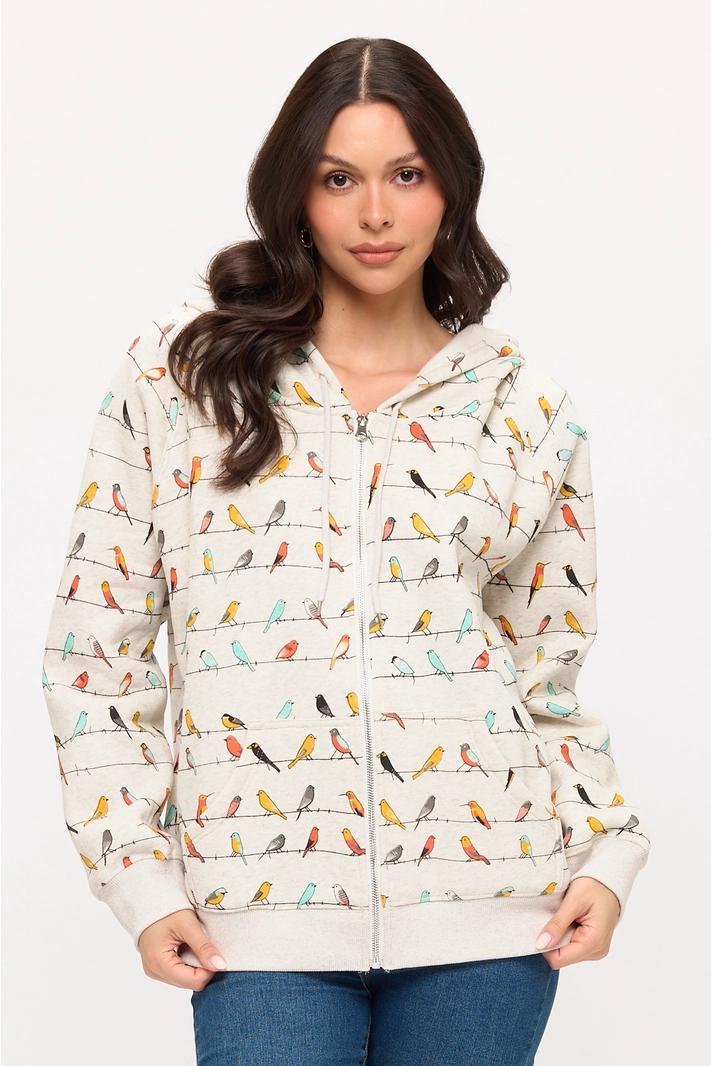 Print Zip Hoodie / Click for Styles