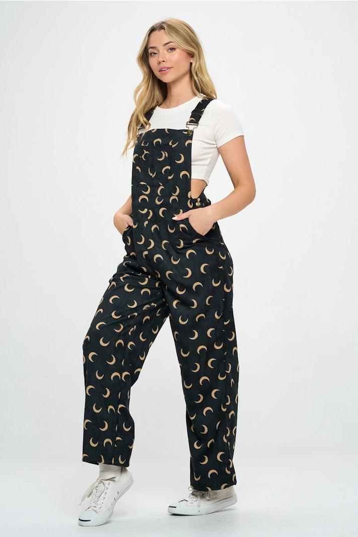 Print Corduroy Overalls / Click for Styles