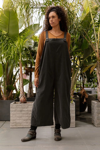 Saga's Corduroy Cami Jumpsuit in Black