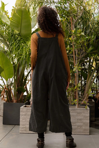 Saga's Corduroy Cami Jumpsuit in Black