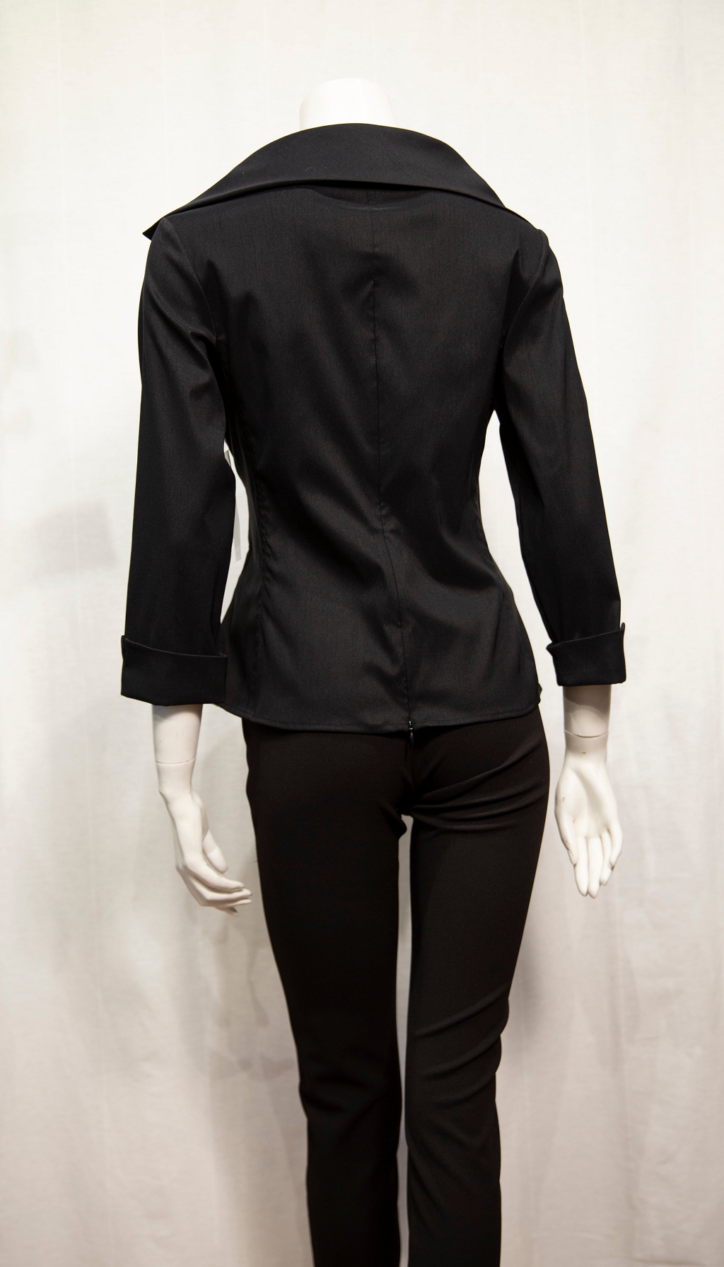 The Dressy Wrap Blouse from Samuel Dong in Black