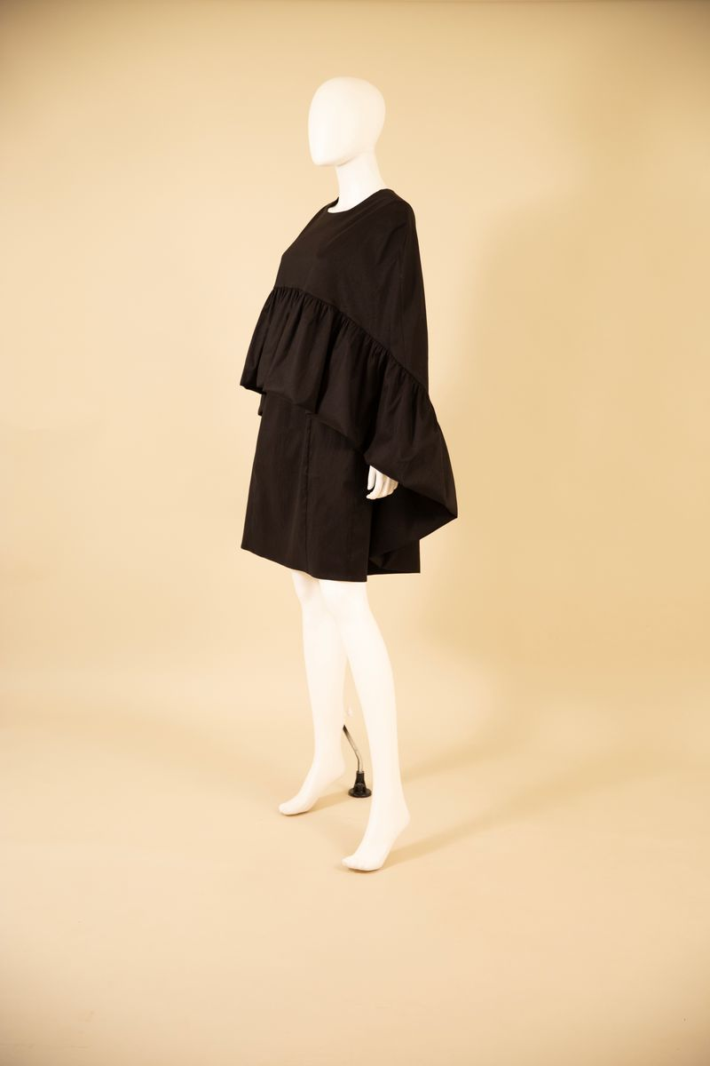 Samuel Dong's Shawl Dress in Black