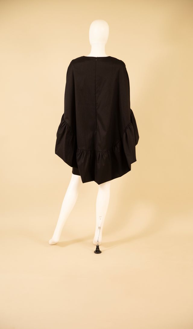 Samuel Dong's Shawl Dress in Black