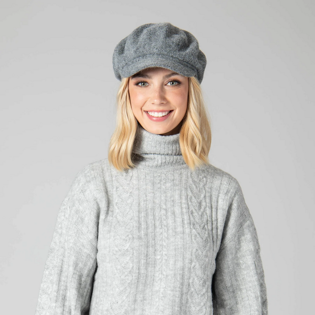 Early Fog Baker Boy Cap in Charcoal