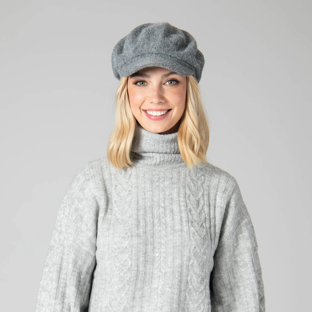 Early Fog Baker Boy Cap in Charcoal