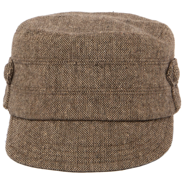 Speckled Tweed Cap in Brown