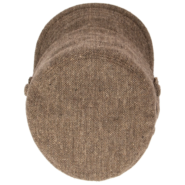 Speckled Tweed Cap in Brown