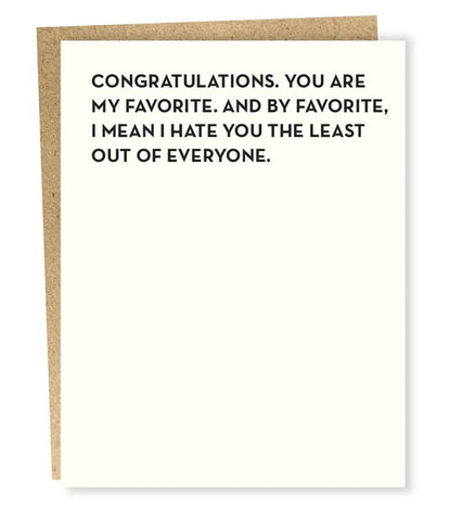 Mild Confessions Greeting Cards Favorite
