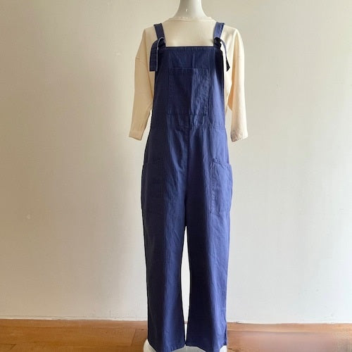 Sarahwear Cotton Herringbone Overalls Blue