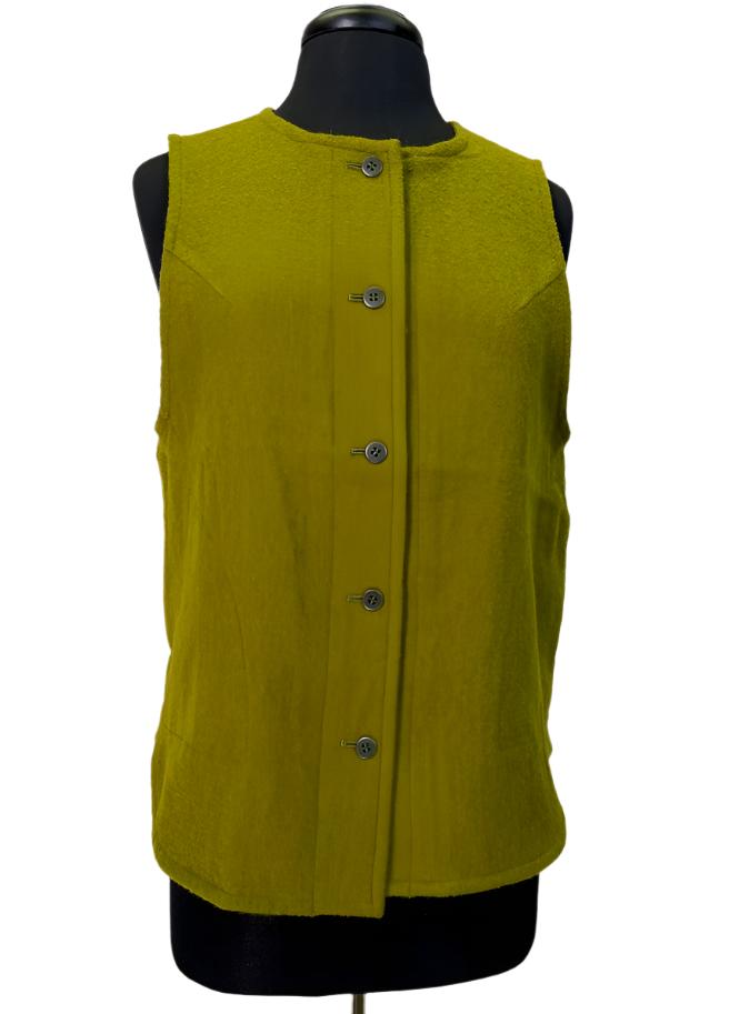 Sarahwear Felting Wool Vest - Olive