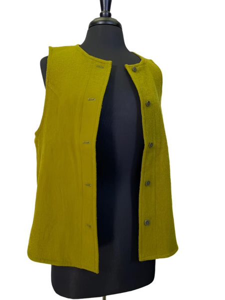 Sarahwear Felting Wool Vest - Olive