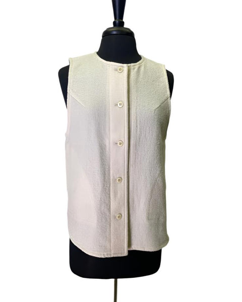 Sarahwear Felting Wool Vest Ivory