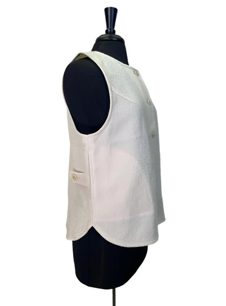 Sarahwear Felting Wool Vest Ivory