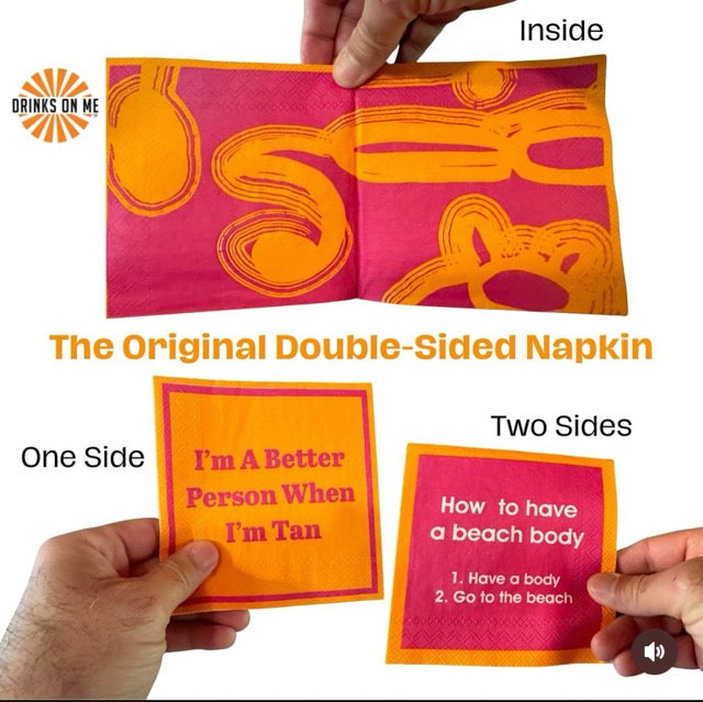 Double Sided Cocktail Napkins