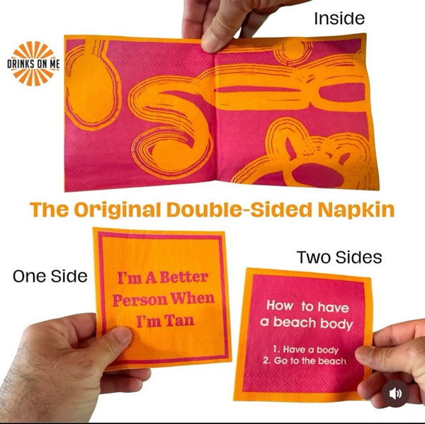 Double Sided Cocktail Napkins