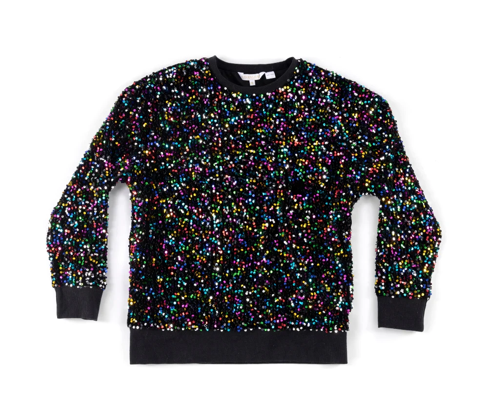 Fiesta Sequined Sweatshirt in Black