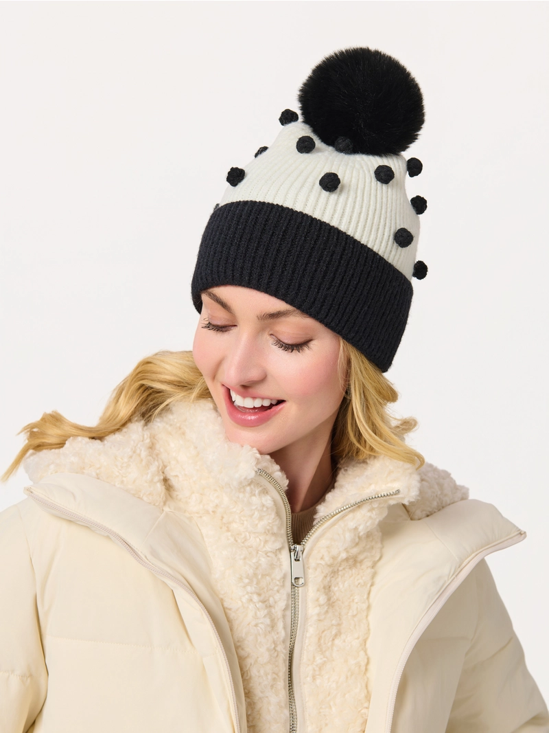 Jolly Pom Pom Beanie / Black