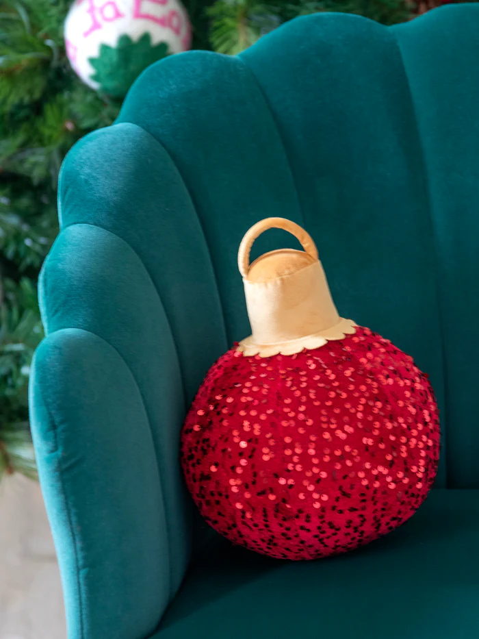 Merry Bauble Sequin Pillow