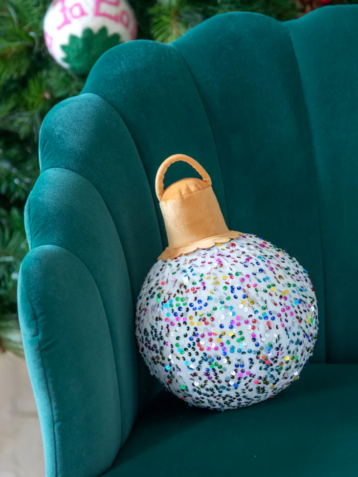 Merry Bauble Sequin Pillow