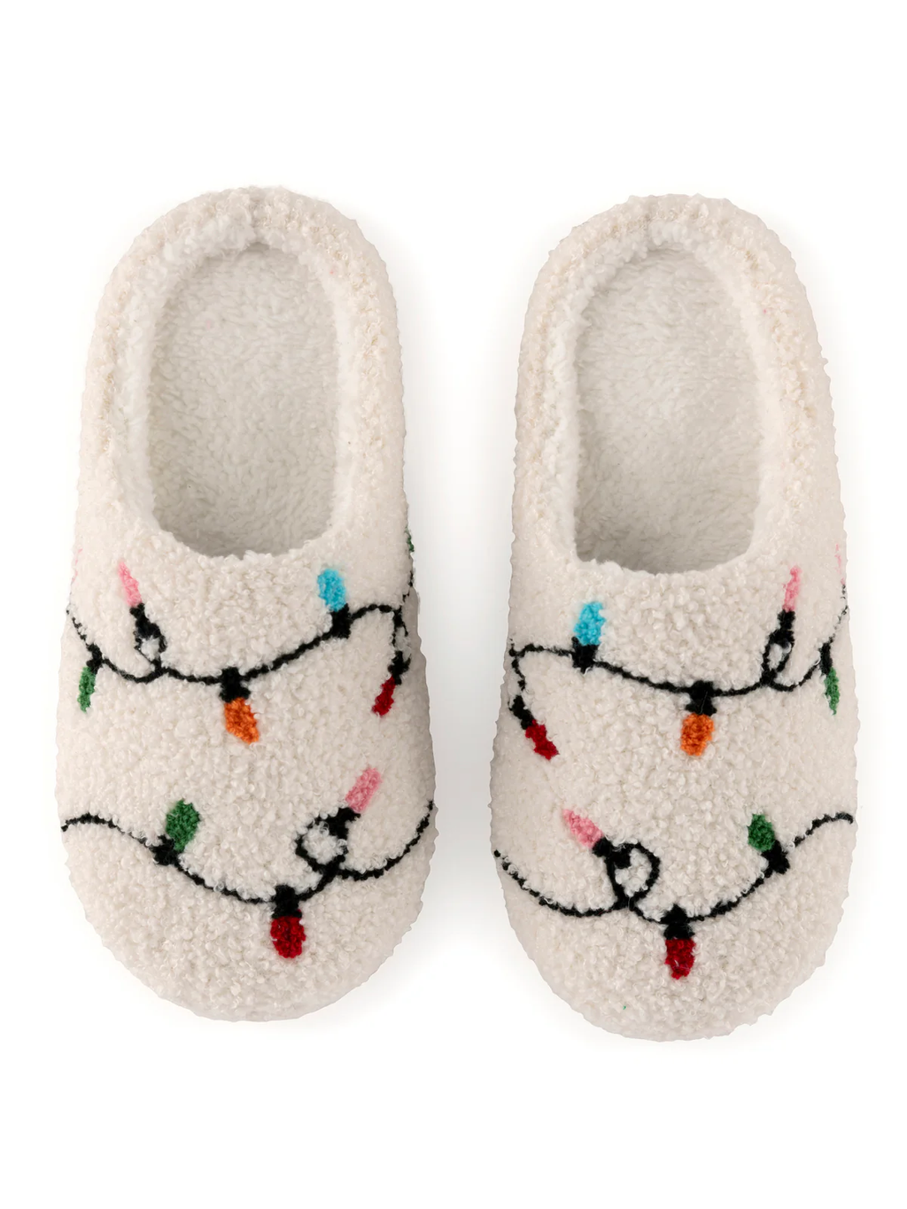 Holiday Slippers Ivory Lights