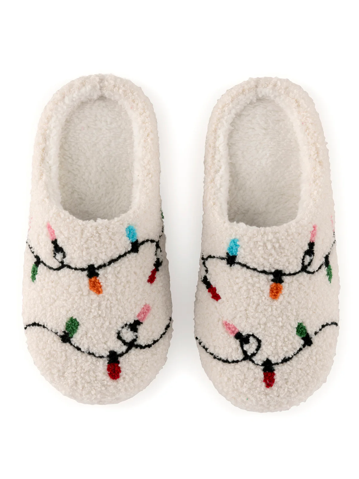 Holiday Slippers Ivory Lights