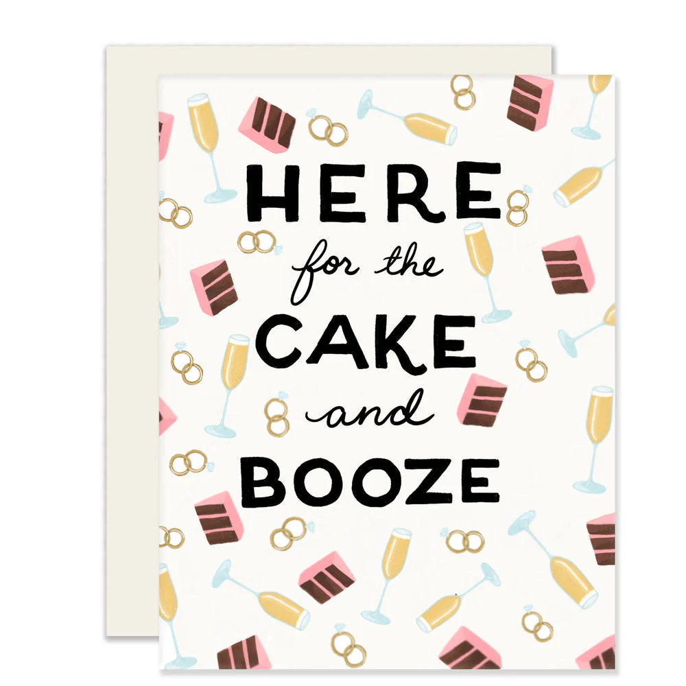 Cake & Booze Wedding Card