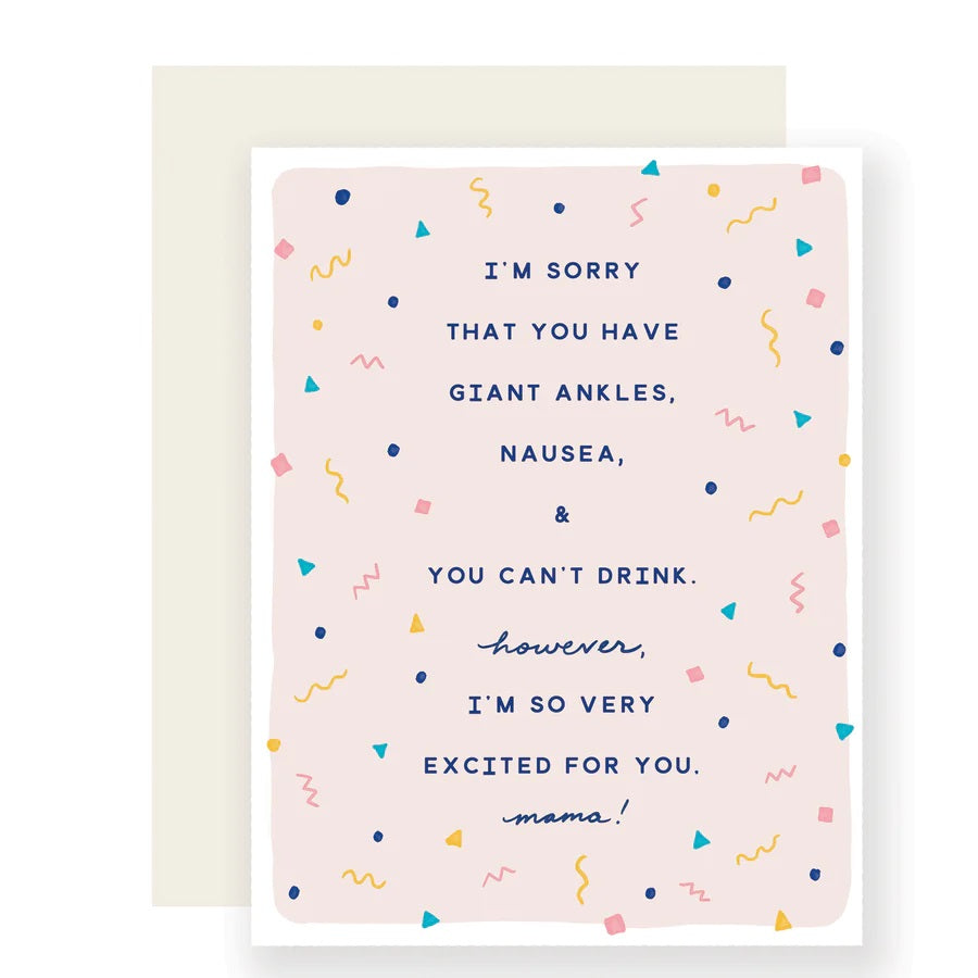 Giant Ankles Baby Shower Card