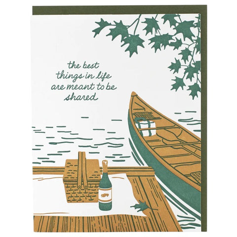 Canoe for Two Love Card