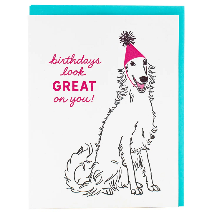 Good Borzoi Birthday Card