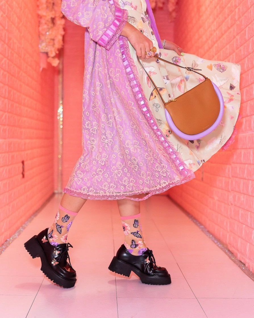 Sock Candy's Sunflower & Butterfly Floral Sock 