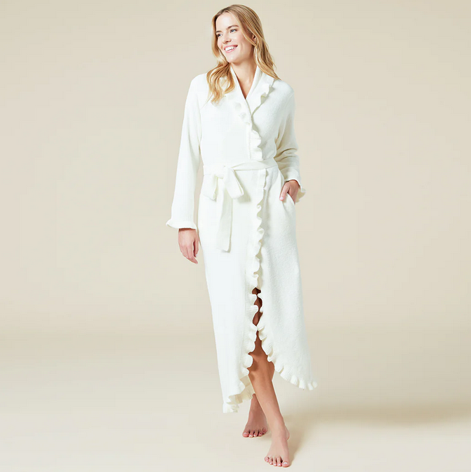 Softies' 51″ Ruffled Chenille Robe in Cloud