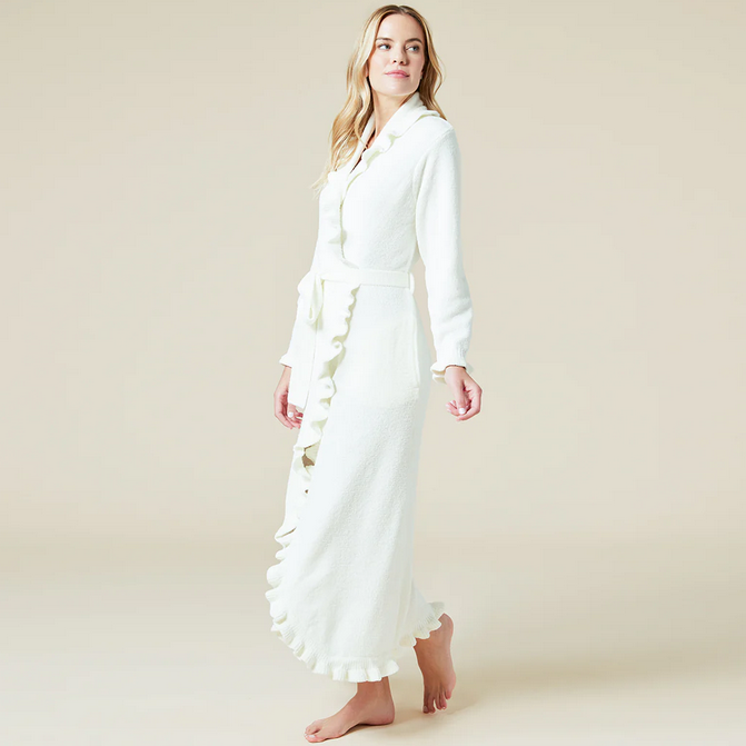 Softies' 51″ Ruffled Chenille Robe in Cloud
