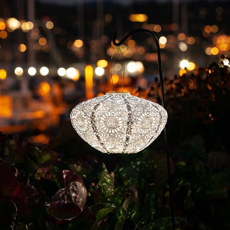 Soji Stella Crown Solar Lantern in Chantilly Lace