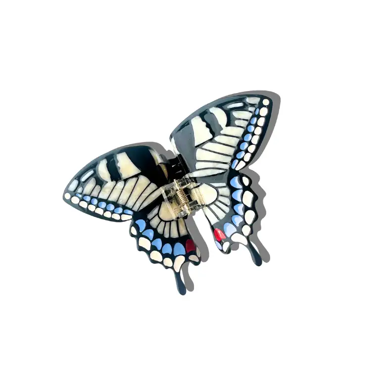 Hand Painted Swallowtail Butterfly Claw Clip