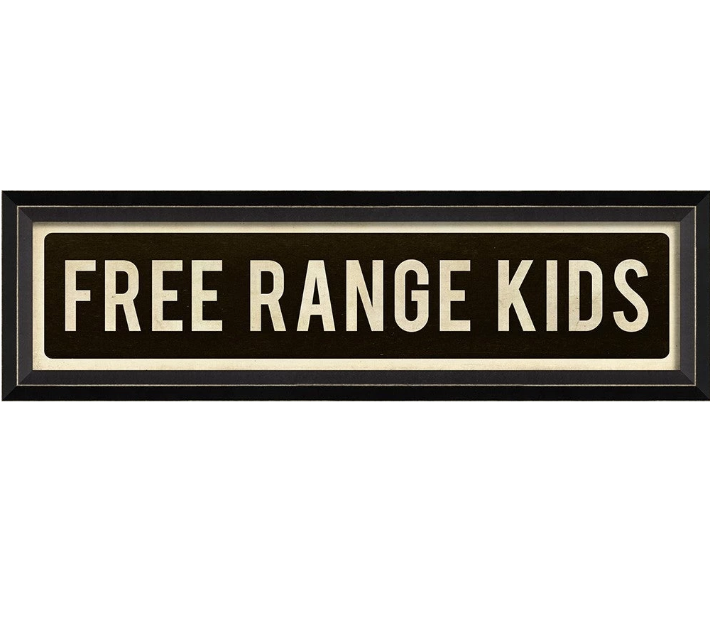 Free Range Kids Framed Wall Art Sign