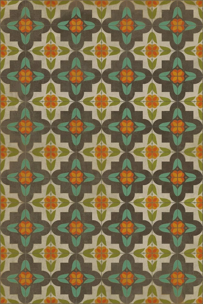 Vintage Vinyl Floor Mat / 24" x 36" / Click for Styles