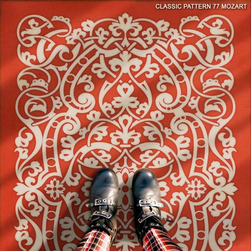 Pattern 77 Mozart Vintage Vinyl Floormate / 24" x 36"