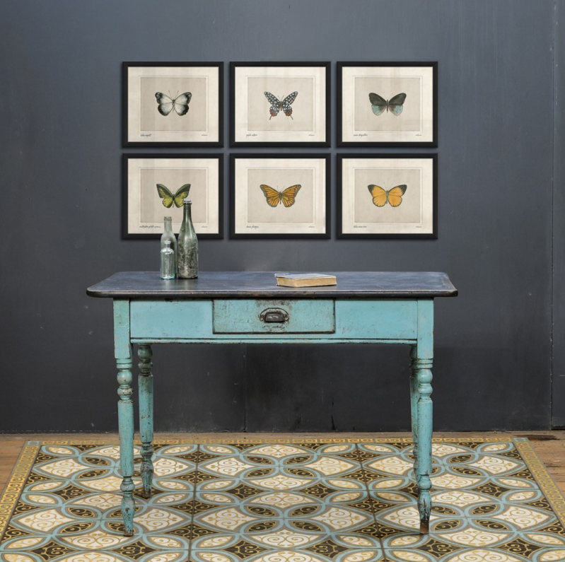 Vintage Vinyl Floor Mat / 36" x 90" / Click for Styles