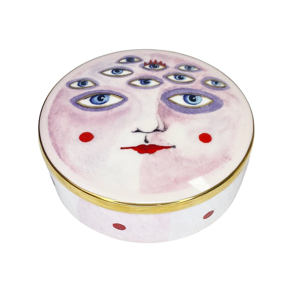 Spitfire Girl Moon Pie Ceramic Trinket Box