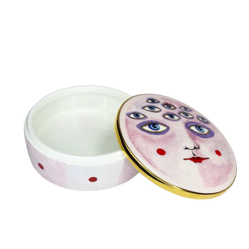 Spitfire Girl Moon Pie Ceramic Trinket Box