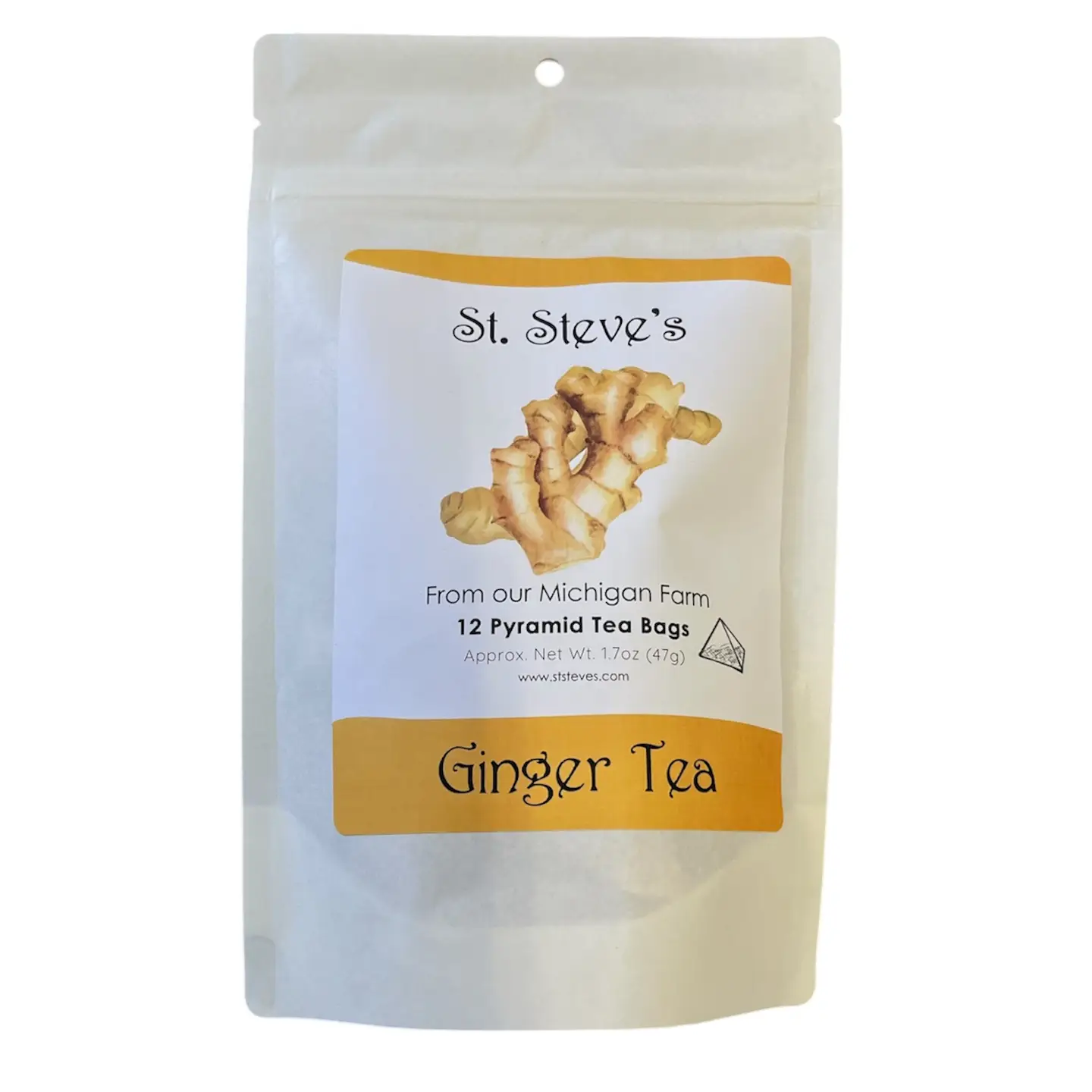 St. Steve's Michigan Farm Grown Herbal Teas - GInger