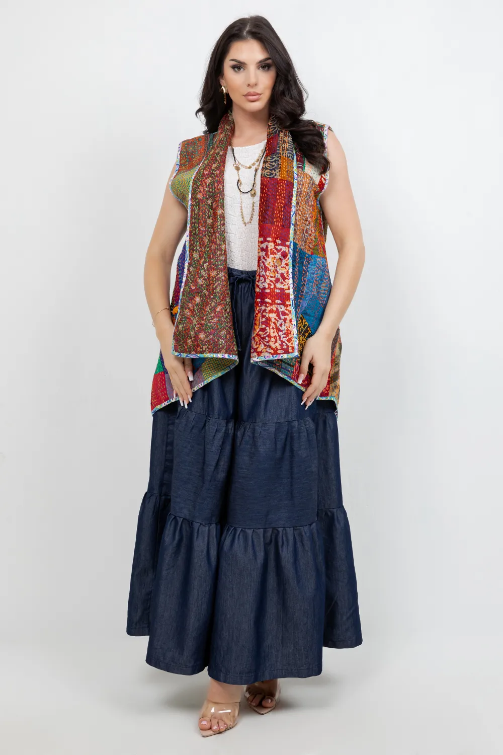 Kantha Reversible Silk Vest