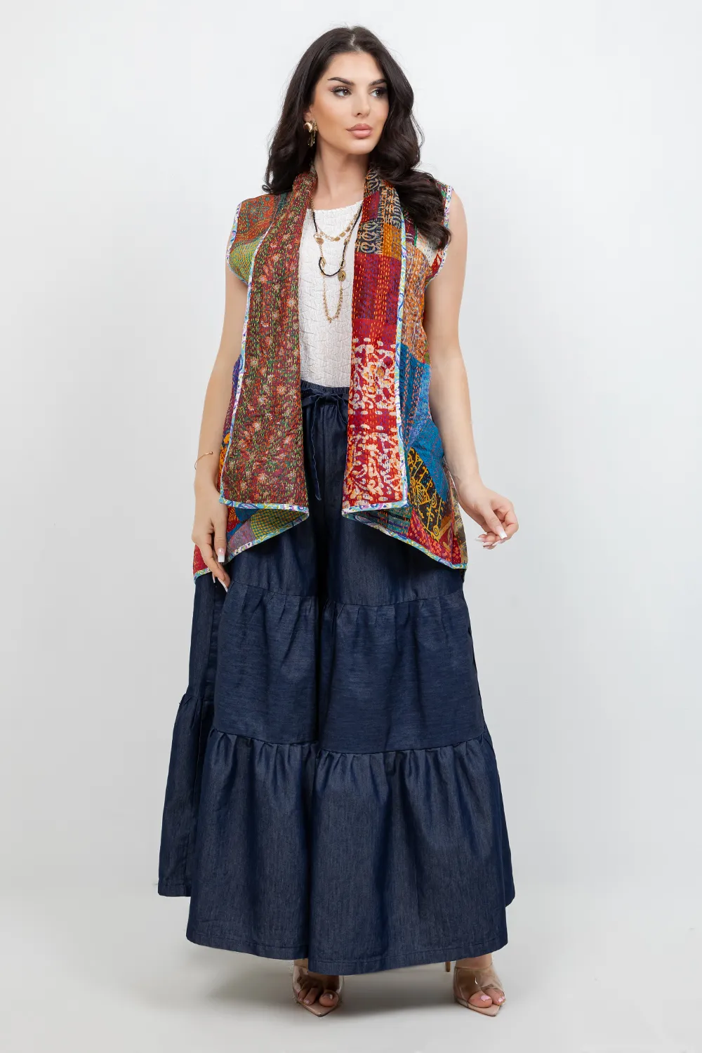 Kantha Reversible Silk Vest